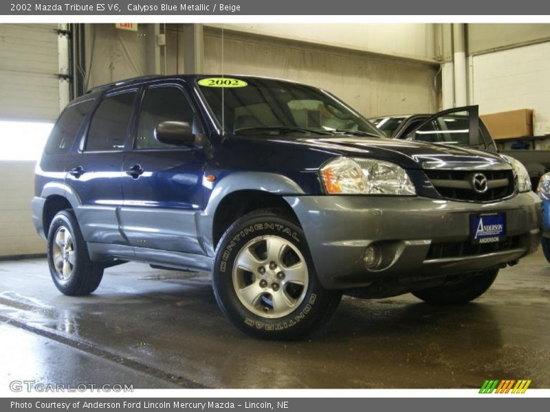 Calypso Blue Metallic / Beige 2002 Mazda Tribute ES V6