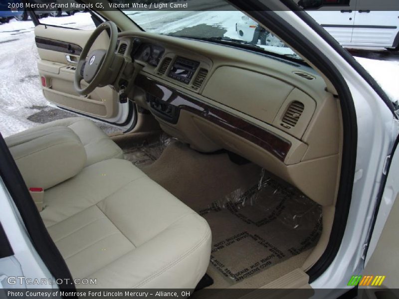 Vibrant White / Light Camel 2008 Mercury Grand Marquis GS