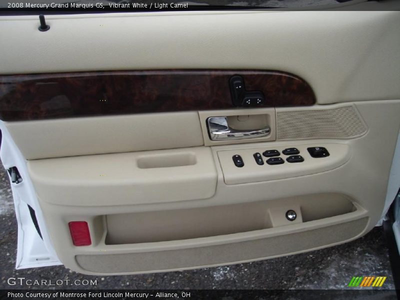 Vibrant White / Light Camel 2008 Mercury Grand Marquis GS