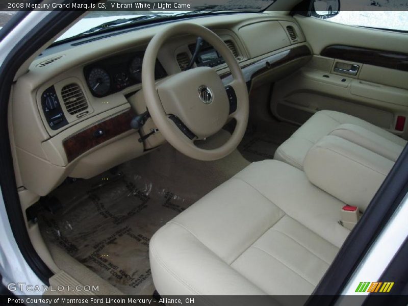 Vibrant White / Light Camel 2008 Mercury Grand Marquis GS