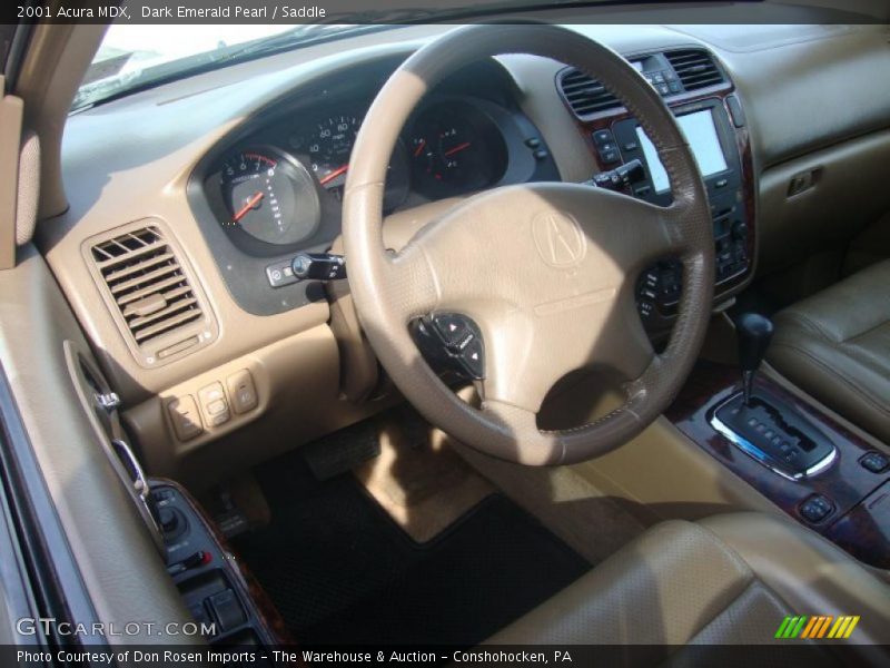 Dark Emerald Pearl / Saddle 2001 Acura MDX