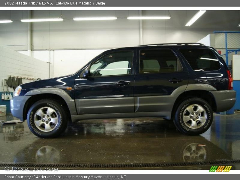 Calypso Blue Metallic / Beige 2002 Mazda Tribute ES V6