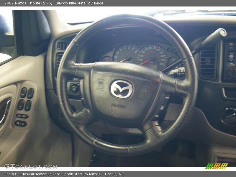 Calypso Blue Metallic / Beige 2002 Mazda Tribute ES V6