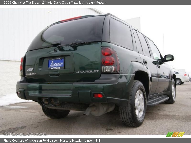 Dark Green Metallic / Medium Pewter 2003 Chevrolet TrailBlazer LS 4x4
