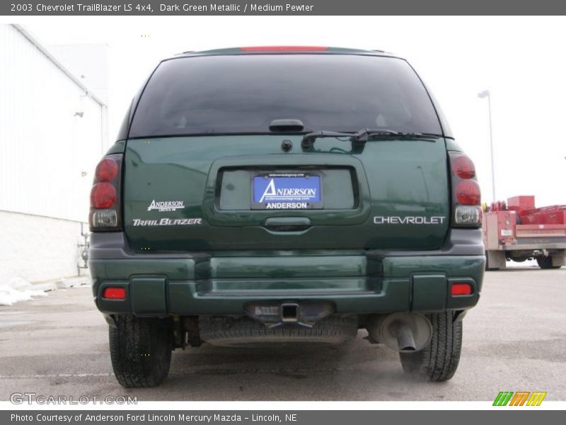 Dark Green Metallic / Medium Pewter 2003 Chevrolet TrailBlazer LS 4x4