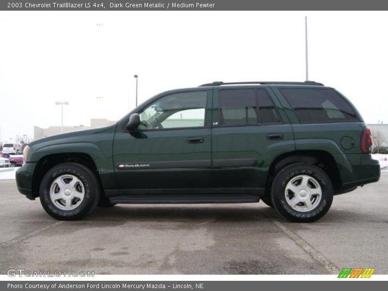 Dark Green Metallic / Medium Pewter 2003 Chevrolet TrailBlazer LS 4x4