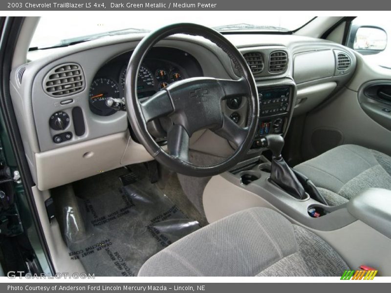 Dark Green Metallic / Medium Pewter 2003 Chevrolet TrailBlazer LS 4x4