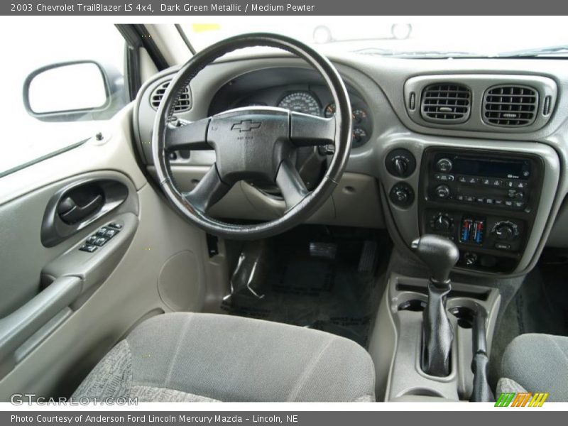 Dark Green Metallic / Medium Pewter 2003 Chevrolet TrailBlazer LS 4x4