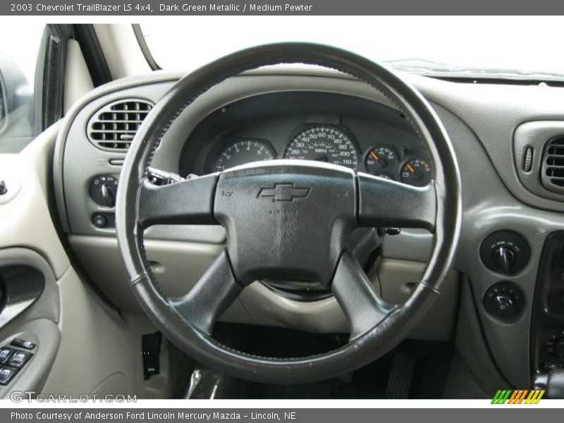 Dark Green Metallic / Medium Pewter 2003 Chevrolet TrailBlazer LS 4x4