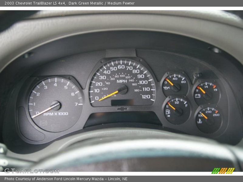 Dark Green Metallic / Medium Pewter 2003 Chevrolet TrailBlazer LS 4x4