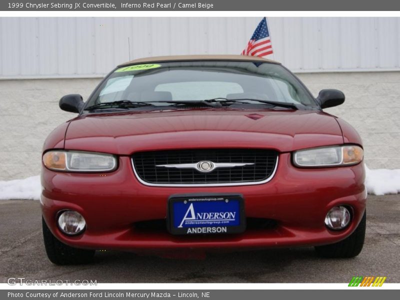 Inferno Red Pearl / Camel Beige 1999 Chrysler Sebring JX Convertible