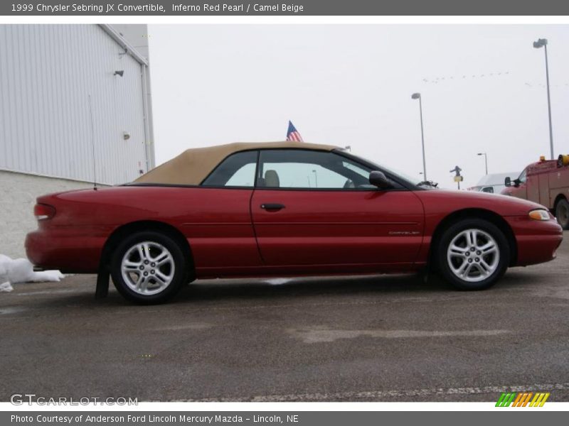Inferno Red Pearl / Camel Beige 1999 Chrysler Sebring JX Convertible