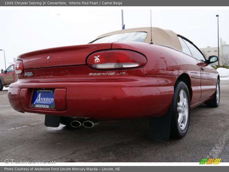 Inferno Red Pearl / Camel Beige 1999 Chrysler Sebring JX Convertible