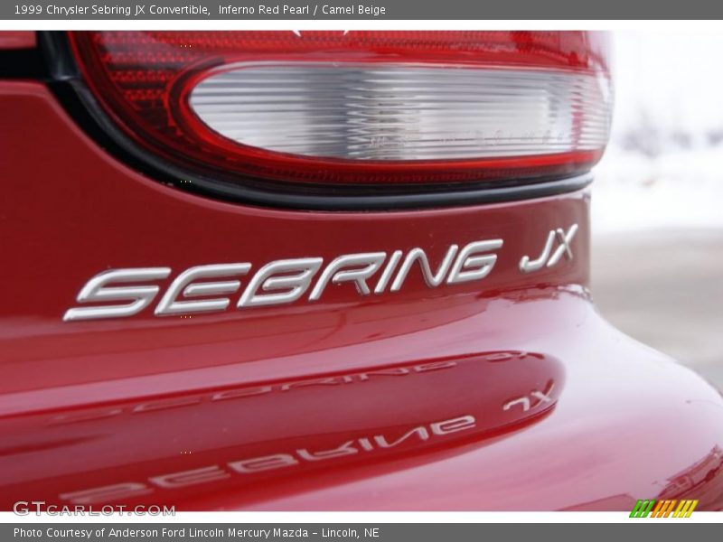 Inferno Red Pearl / Camel Beige 1999 Chrysler Sebring JX Convertible