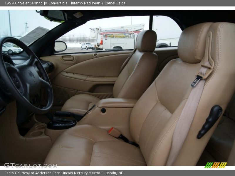 Inferno Red Pearl / Camel Beige 1999 Chrysler Sebring JX Convertible
