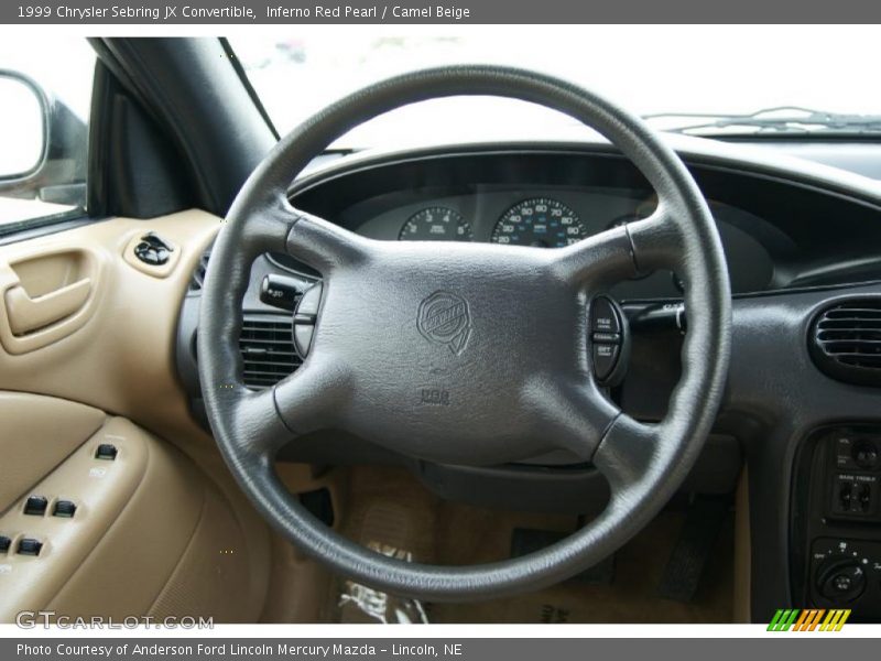 Inferno Red Pearl / Camel Beige 1999 Chrysler Sebring JX Convertible