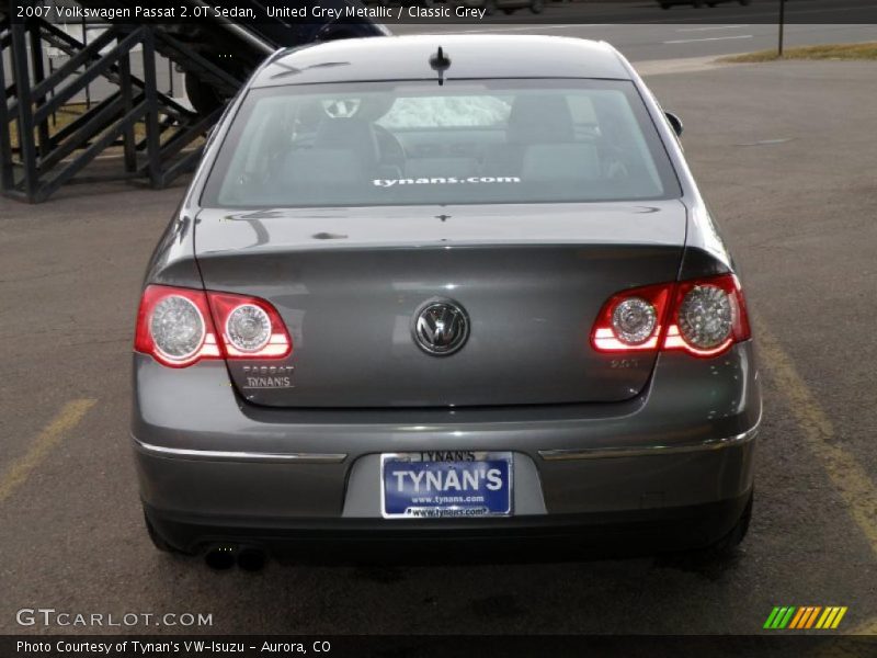 United Grey Metallic / Classic Grey 2007 Volkswagen Passat 2.0T Sedan