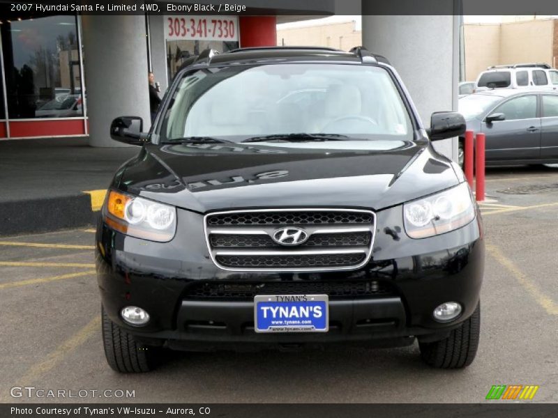 Ebony Black / Beige 2007 Hyundai Santa Fe Limited 4WD