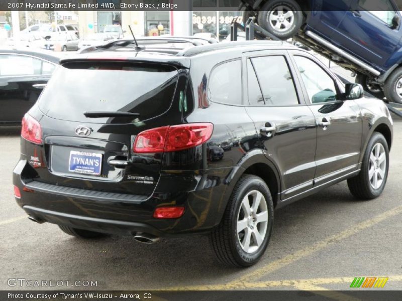 Ebony Black / Beige 2007 Hyundai Santa Fe Limited 4WD