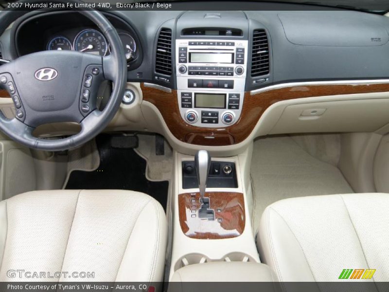 Ebony Black / Beige 2007 Hyundai Santa Fe Limited 4WD