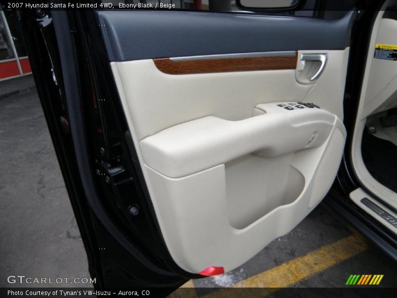 Ebony Black / Beige 2007 Hyundai Santa Fe Limited 4WD