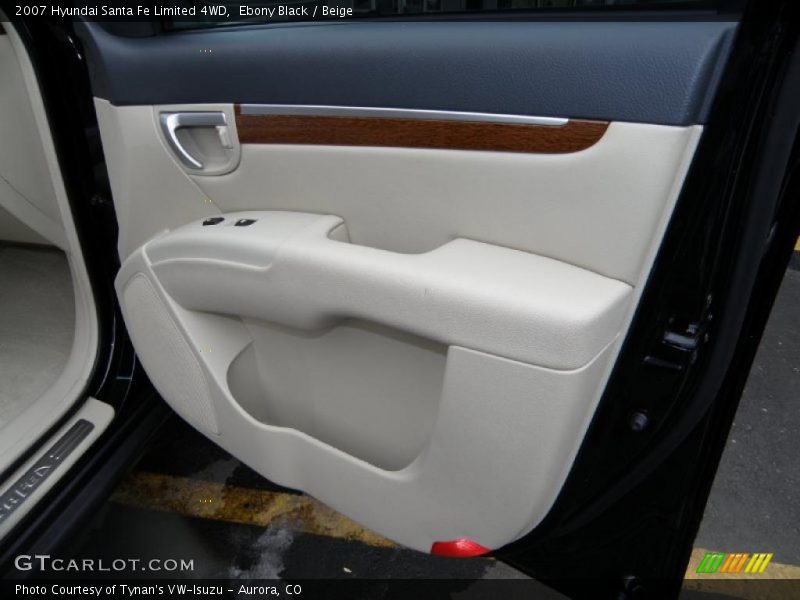 Ebony Black / Beige 2007 Hyundai Santa Fe Limited 4WD