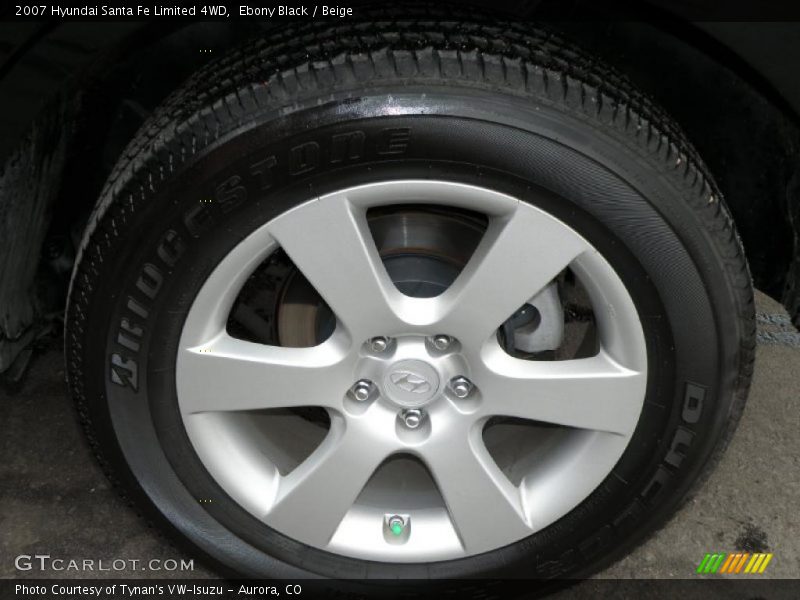 Ebony Black / Beige 2007 Hyundai Santa Fe Limited 4WD