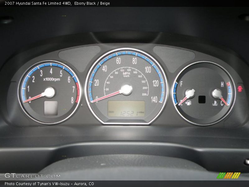 Ebony Black / Beige 2007 Hyundai Santa Fe Limited 4WD