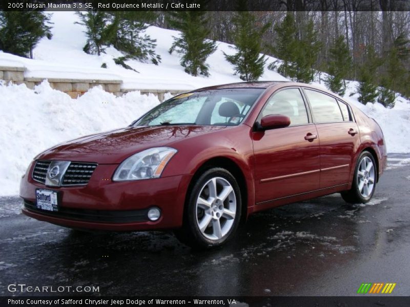 Red Opulence Metallic / Cafe Latte 2005 Nissan Maxima 3.5 SE