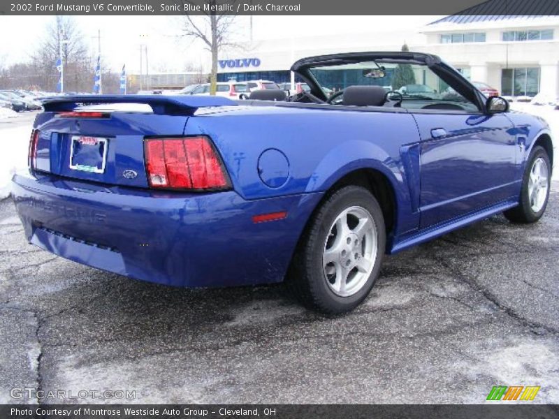 Sonic Blue Metallic / Dark Charcoal 2002 Ford Mustang V6 Convertible