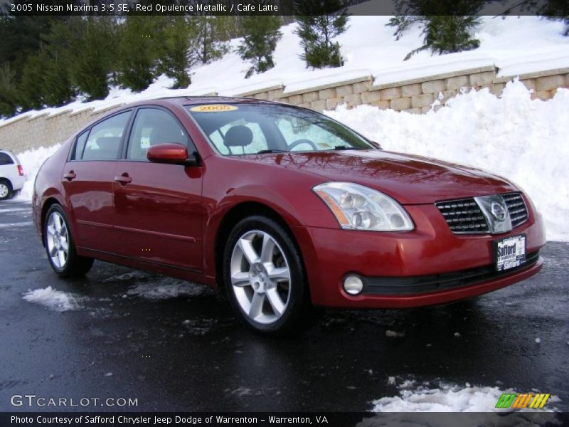 Red Opulence Metallic / Cafe Latte 2005 Nissan Maxima 3.5 SE