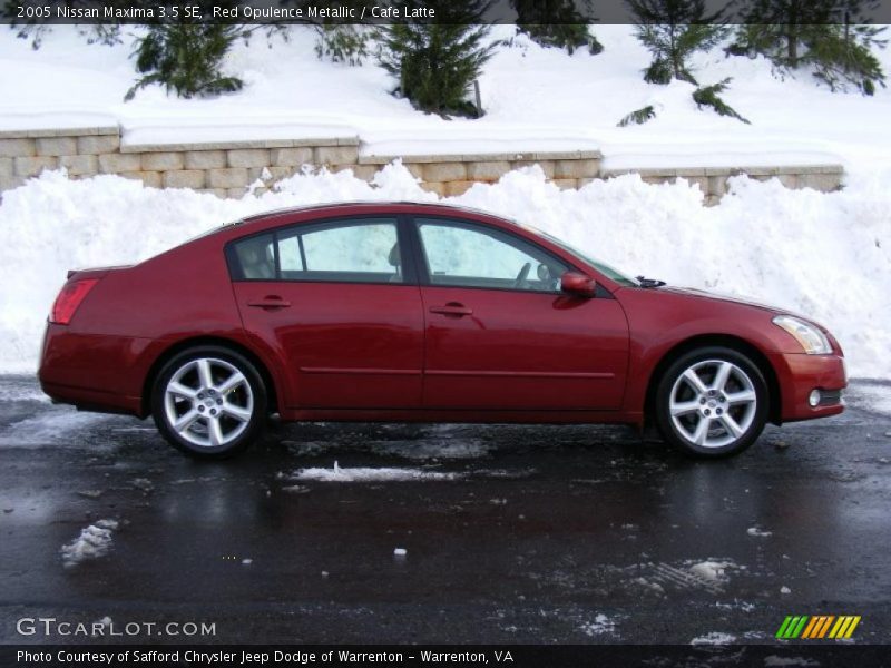 Red Opulence Metallic / Cafe Latte 2005 Nissan Maxima 3.5 SE