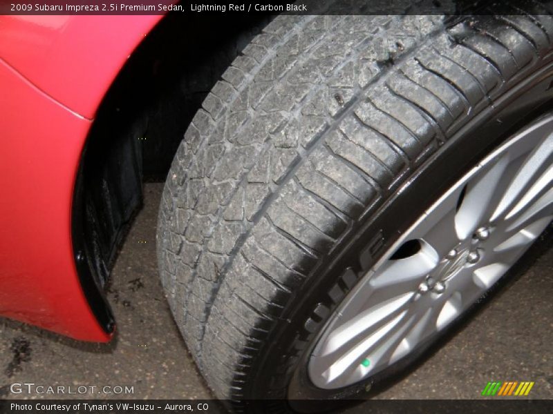 Lightning Red / Carbon Black 2009 Subaru Impreza 2.5i Premium Sedan