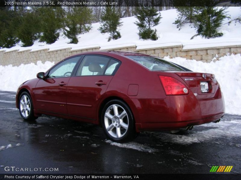 Red Opulence Metallic / Cafe Latte 2005 Nissan Maxima 3.5 SE