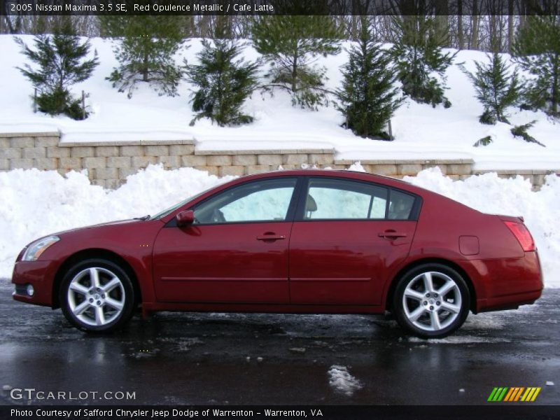 Red Opulence Metallic / Cafe Latte 2005 Nissan Maxima 3.5 SE