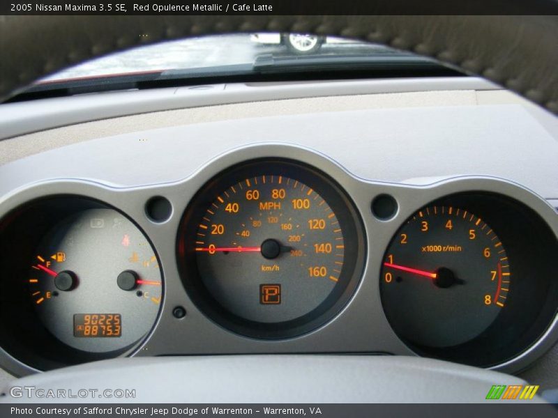 Red Opulence Metallic / Cafe Latte 2005 Nissan Maxima 3.5 SE