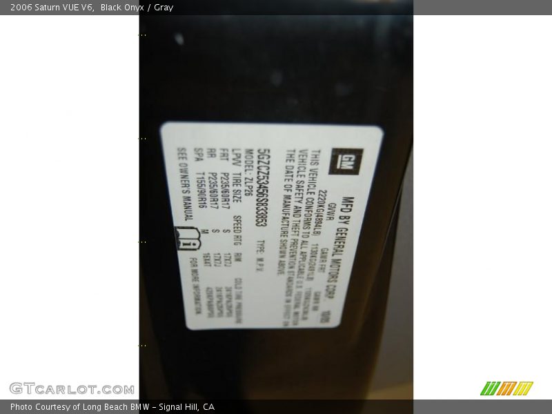 Black Onyx / Gray 2006 Saturn VUE V6