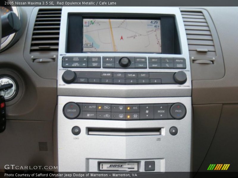 Red Opulence Metallic / Cafe Latte 2005 Nissan Maxima 3.5 SE
