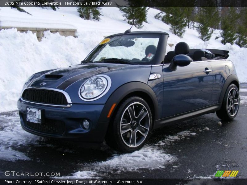 Horizon Blue / Black/Grey 2009 Mini Cooper S Convertible