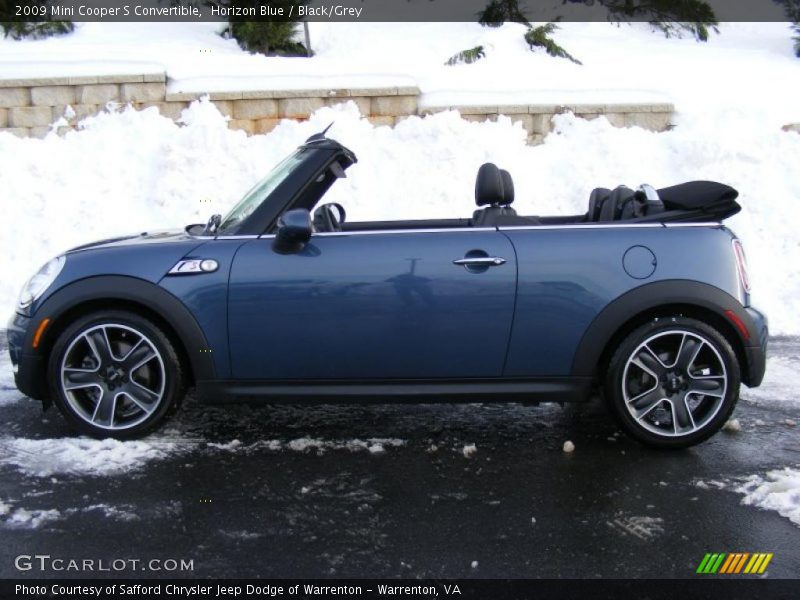 Horizon Blue / Black/Grey 2009 Mini Cooper S Convertible