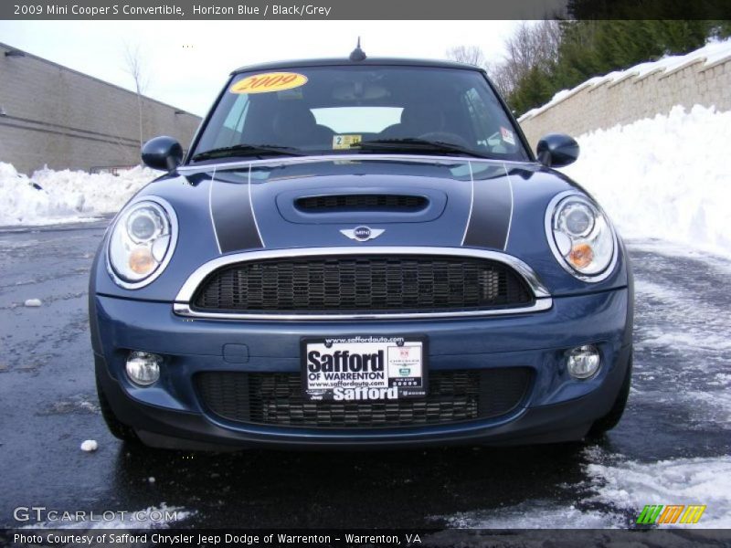 Horizon Blue / Black/Grey 2009 Mini Cooper S Convertible