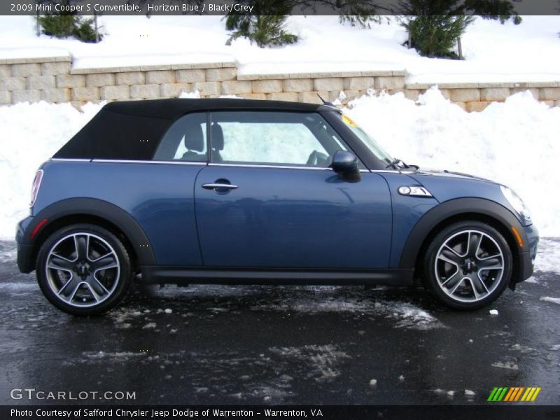 Horizon Blue / Black/Grey 2009 Mini Cooper S Convertible