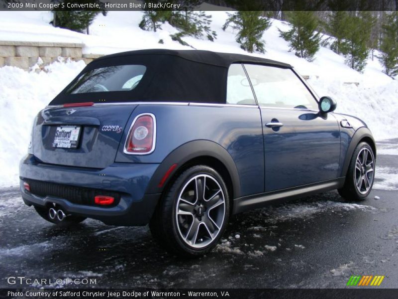 Horizon Blue / Black/Grey 2009 Mini Cooper S Convertible