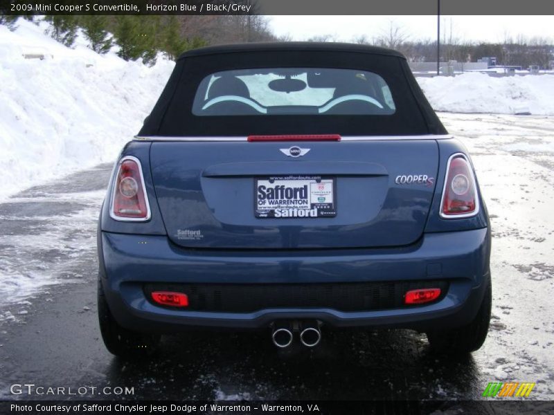 Horizon Blue / Black/Grey 2009 Mini Cooper S Convertible