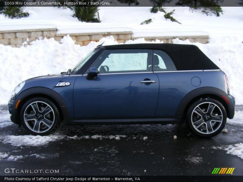 Horizon Blue / Black/Grey 2009 Mini Cooper S Convertible