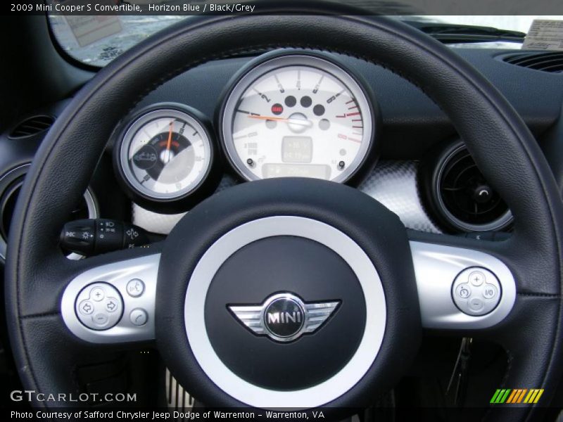 Horizon Blue / Black/Grey 2009 Mini Cooper S Convertible