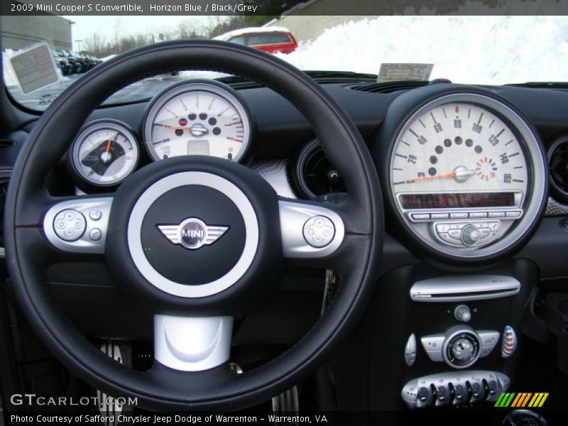 Horizon Blue / Black/Grey 2009 Mini Cooper S Convertible