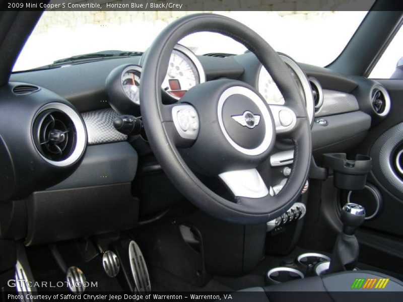 Horizon Blue / Black/Grey 2009 Mini Cooper S Convertible