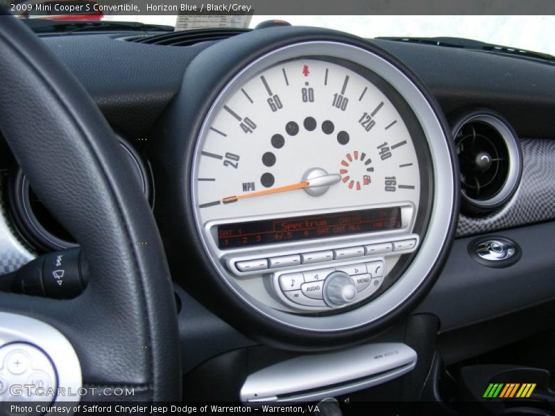 Horizon Blue / Black/Grey 2009 Mini Cooper S Convertible
