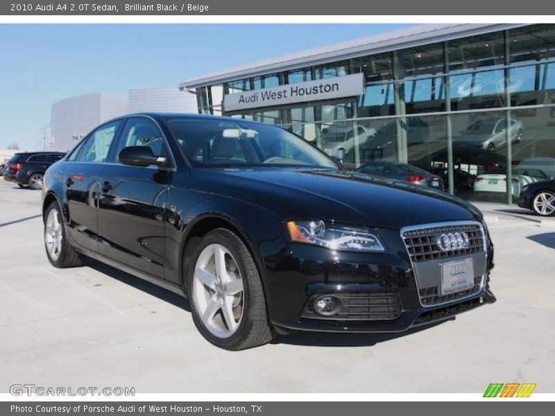 Brilliant Black / Beige 2010 Audi A4 2.0T Sedan